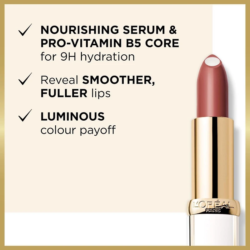 L'Oréal Paris Age Perfect Hydrating Core Lipstick, Pro-Vitamin B5, No Feathering, Bright Mocha 102