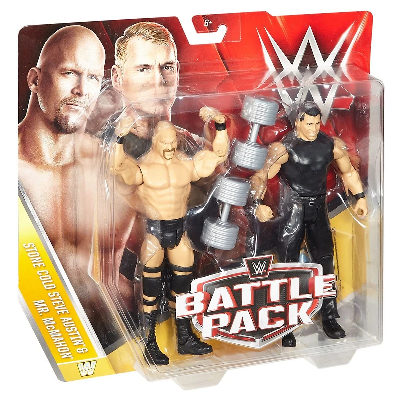 Coffret de 2 figurines Austin et McMahon de WWE