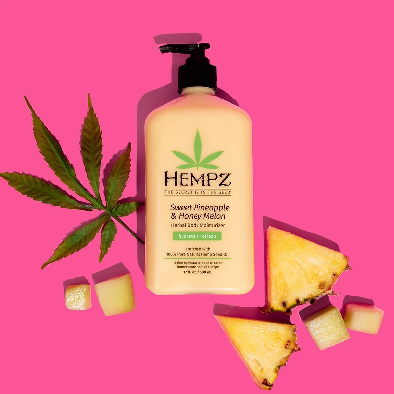 Hempz Ananas Doux Lotion 17 oz Aide à revitaliser, adoucir et hydrater