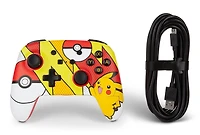 Manette câblée améliorée PowerA Pokémon pour Nintendo Switch,  Pikachu Pop Art