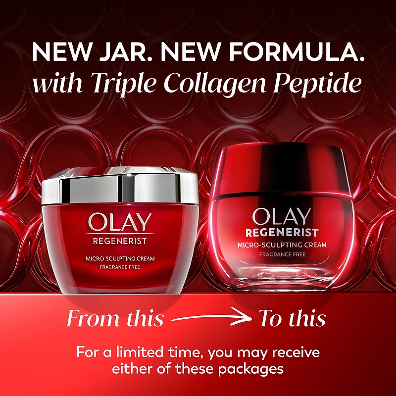 Olay Face Cream, Regenerist Micro-Sculpting Cream Face Moisturizer, Fragrance-Free - Hydrating, Anti-Aging, Anti-Wrinkle, Skin Care - Hyaluronic Acid, Niacinamide 50mL
