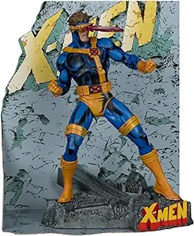 McFarlane Toys - Marvel Cyclops à l'échelle 1:10 avec scène (X-Men #1)