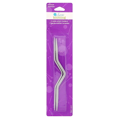 LOVE KNITTING Supports de mailles torsadées en aluminium, 2 pièces 2 pièces