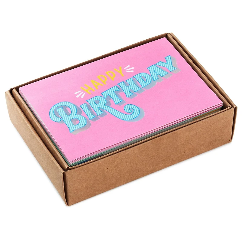 Hallmark Birthday Cards Assortment, 36 Cards with Envelopes (Pastels)