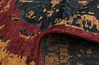 ECARPETGALLERY Tapis Noué à la Main pour Salon, Salle à Manger et Chambre à Coucher Transitionnel Collection Jules Oushak 4'8" x 6'7" en Brun