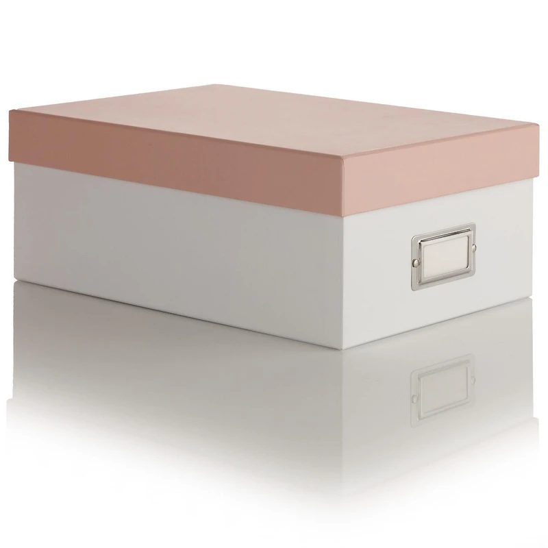 Pinnacle Frames and Accents Photo Box Pink and White