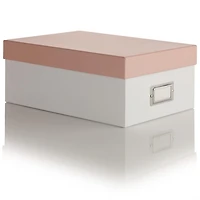 Pinnacle Frames and Accents Photo Box Pink and White