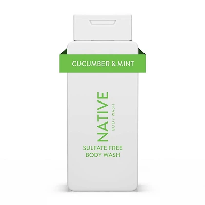 Native – Nettoyant pour le corps Concombre et menthe sans sulfate 532 ml