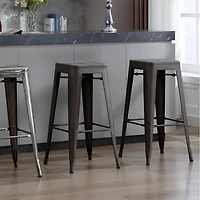 Heavenly Collection Gunmetal Tabouret de Comptoir
