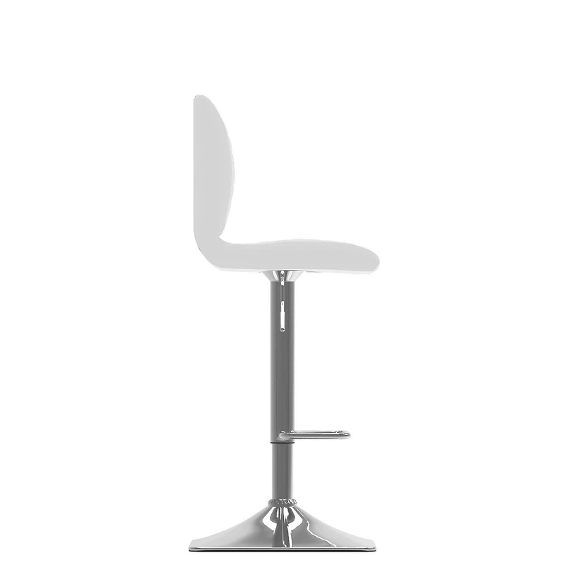 CorLiving Hudson Lot de 2 tabourets de bar carrés pivotants modernes en similicuir à hauteur réglable avec dossier moyen pour l'intérieur