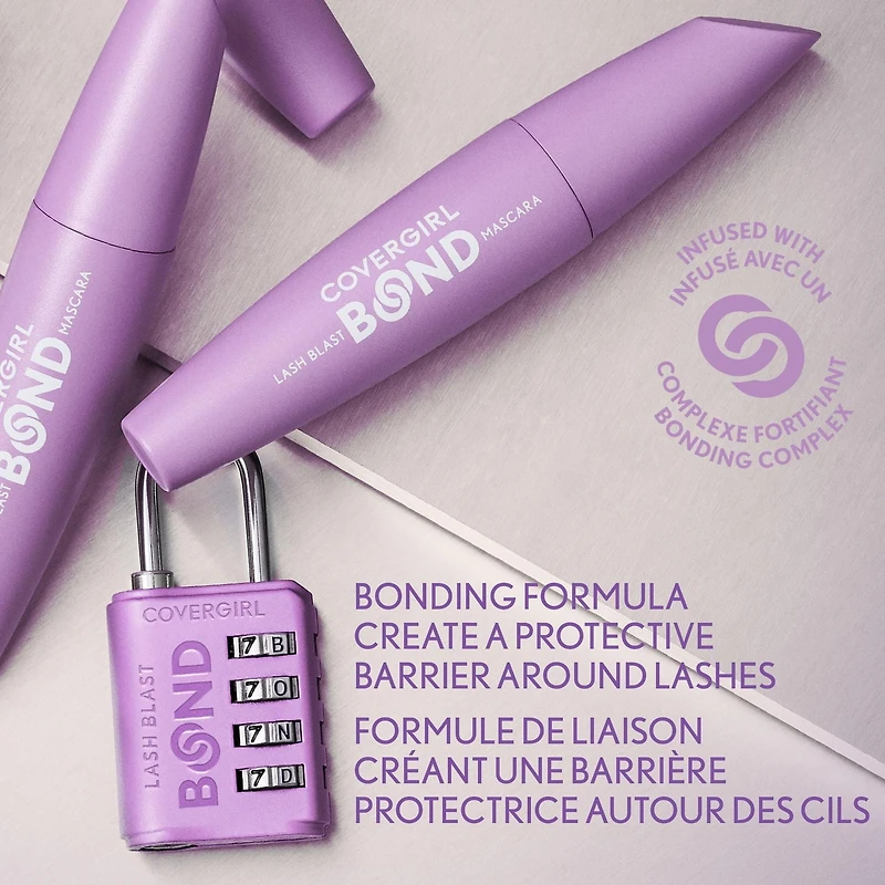 COVERGIRL Lash Blast Bond, Waterproof, Volume Mascara, Smudge-Proof, Flake-Proof, Clump-Free, Vegan Formula, COVERGIRL Lash Blast Mascara
