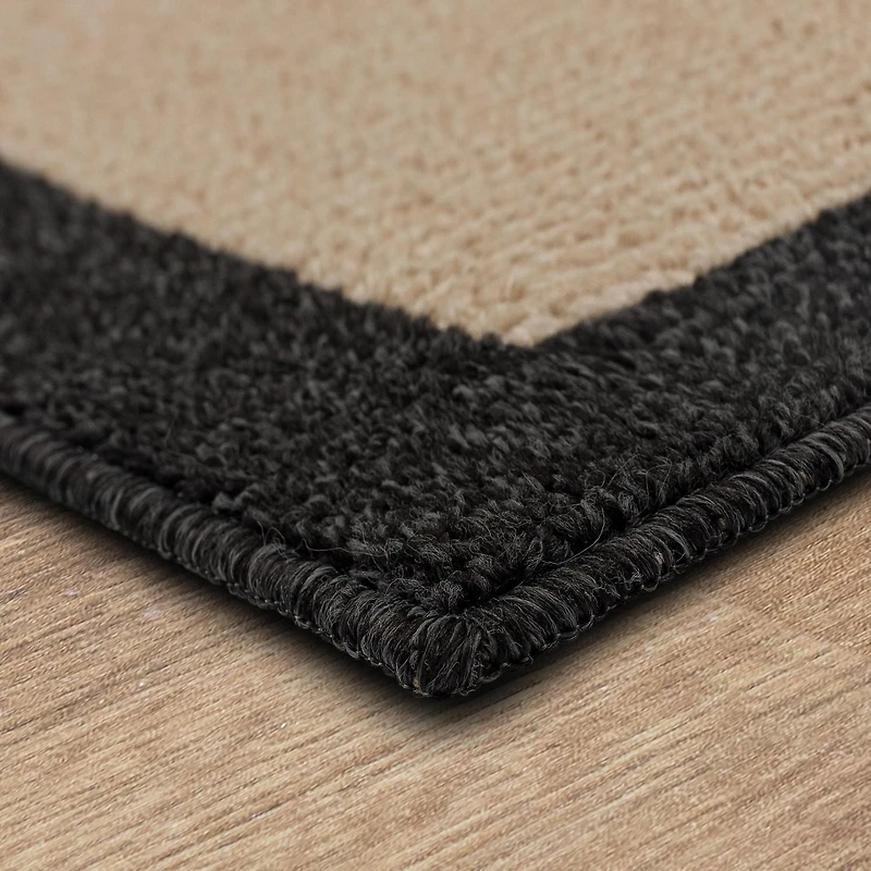 Hometrends - Tapis décoratif Borderwell gris, 0,8 m x 1,1 m (30 po x 45 po) Tapis Borderwell 30x45