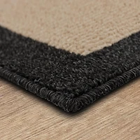 Hometrends - Tapis décoratif Borderwell gris, 0,8 m x 1,1 m (30 po x 45 po) Tapis Borderwell 30x45