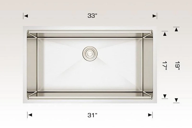 American Imaginations 32-in. W CSA Approved Stainless Steel Kitchen Sink With 2 Bowl And 16 Gauge AI-29296