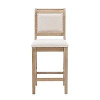 Tabouret de comptoir naturel Perle