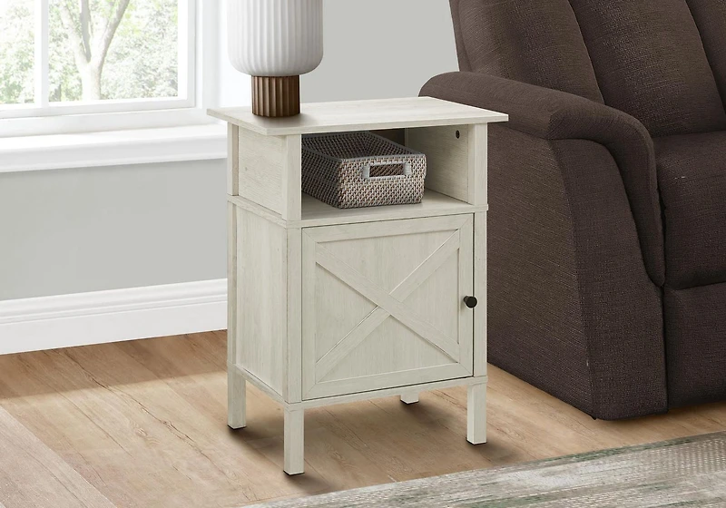 Monarch Specialties Accent Table, Side Table, End, Living Room, Small, Storage, Dark Bronze Laminate, Transitional