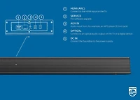 Philips 2.1 Soundbar Speaker with Wireless Subwoofer, TAB5305