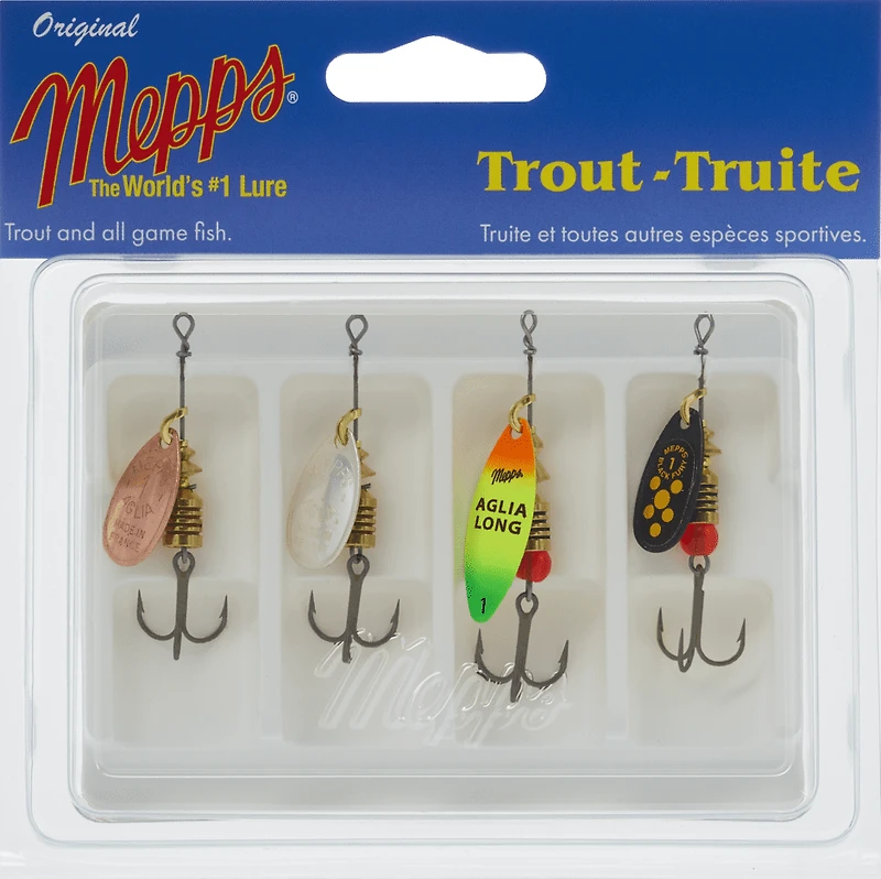 Mepps 4-K1-ASST 4-Pack Trouter Kit Assorted