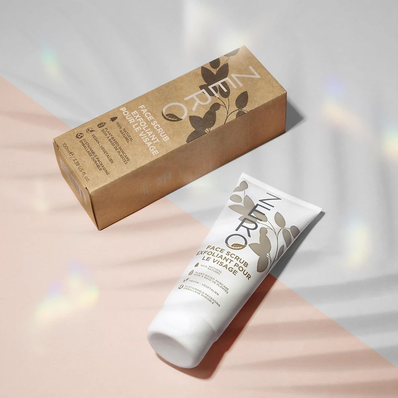 ZERO 100% Naturel Exfoliant Pour Le Visage À base de plantes et emballé de manière durable