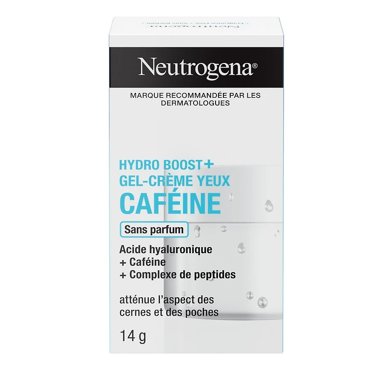 Crème pour les yeux Neutrogena Hydro Boost+ avec caféine, crème pour les yeux à l’acide hyaluronique, hydratant antioxydant, sans parfum 14g