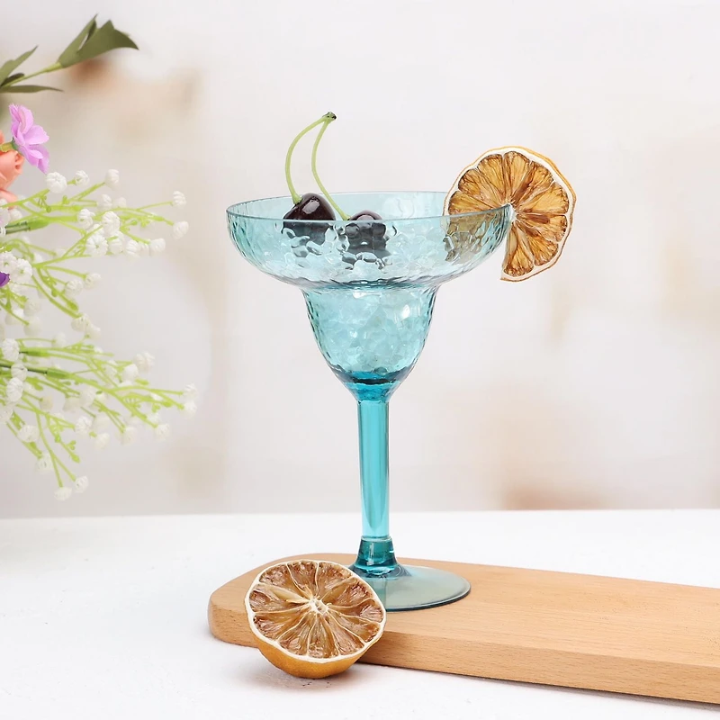 Hometrends Margarita en acrylique teinté avec marteau 310 ml, 1 pièce Margarita en acrylique, martelé 1 pièce