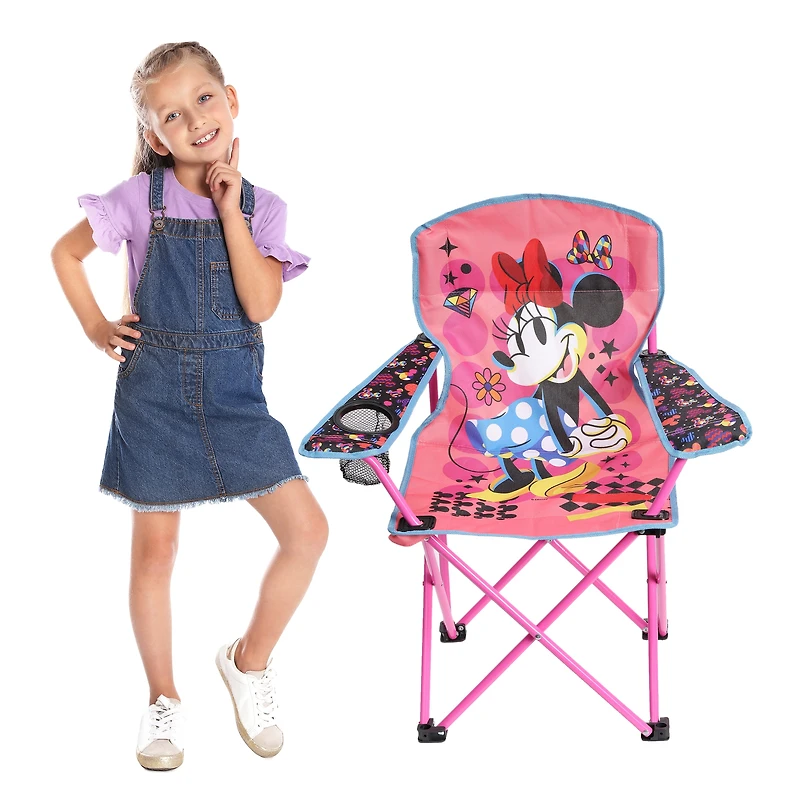 Danawares Minnie Mouse Youth Camping Chair with Cup Holder - Polyester