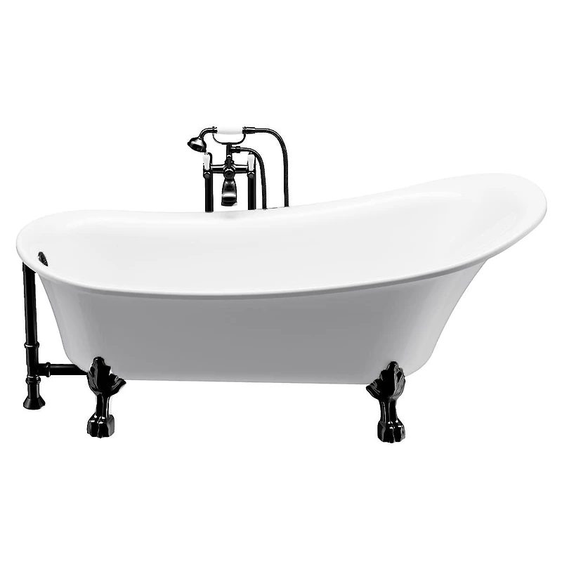 A&E Bath and Shower DORYA-BLK FREESTANDING BATHTUB