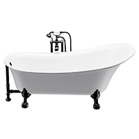 A&E Bath and Shower DORYA-BLK FREESTANDING BATHTUB