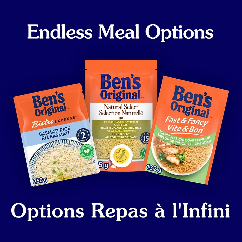 BEN'S ORIGINAL NATURAL SELECT Olive Oil, Garlic Flavour & Wild Rice, 365g pouch, Perfect Every Time™