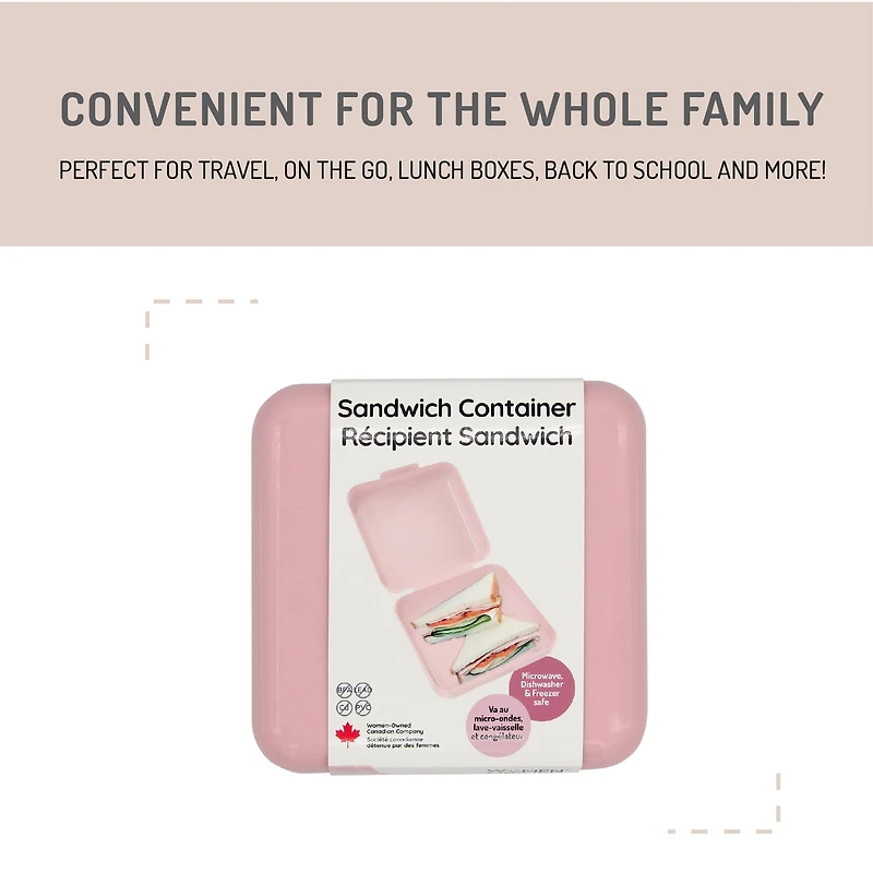 Melii Contenant à sandwich rose