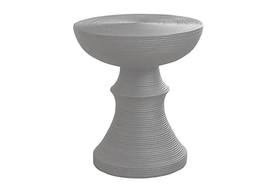 Monarch Specialties - Table D'Appoint, 25"H, Intérieur Ou Extérieur, Table D'Appoint, Bout, Chambre À Coucher, Salon, Table De Nuit, Rond, Gris, Contemporain, Moderne