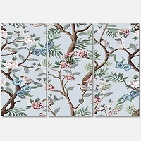 Designart Chinoiserie Aux Oiseaux Et Pivoines X Art mural sur toile