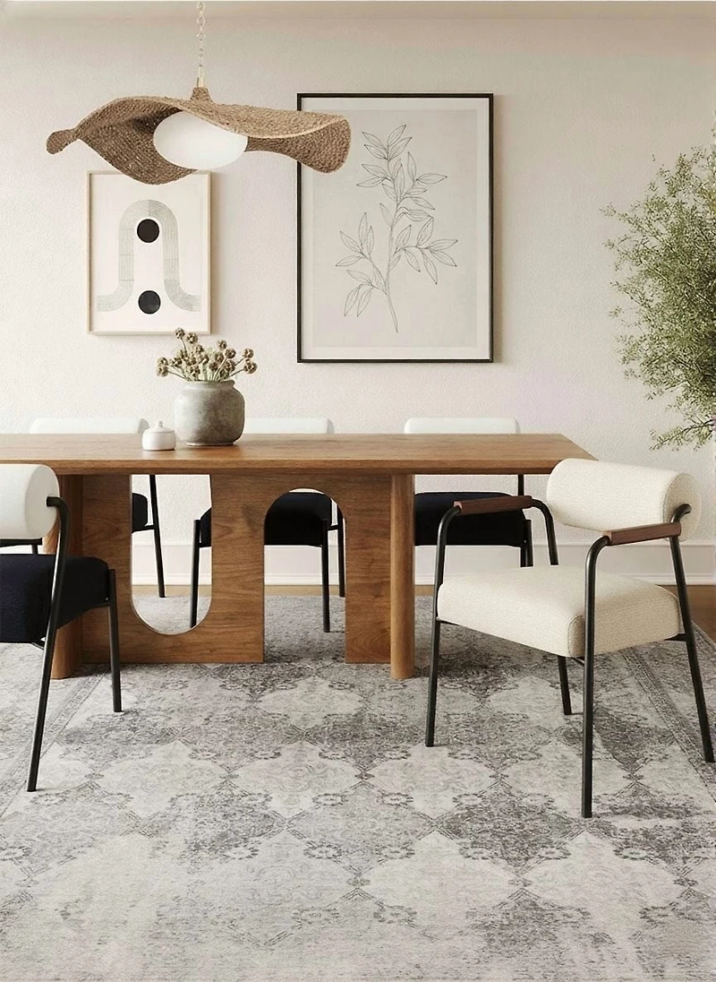 Tapis d'intérieur marocain Rug Branch Havana 2' x 17' (taille exacte : 2'3" x 17'), gris beige, contemporain - Entrée, couloir, salle de bain et cuisine