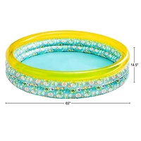 Bluescape Green Tropical 3-Ring Inflatable Swimming Pool for Kids, Round, Age 2 & up, Unisex