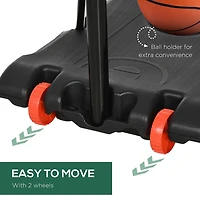 Soozier Portable Basketball Hoop, 6ft-7ft Height Adjustable with Wheels