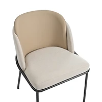 Noble House - Ensemble de 2 chaises modernes à pieds inclinés et réglables (beige)