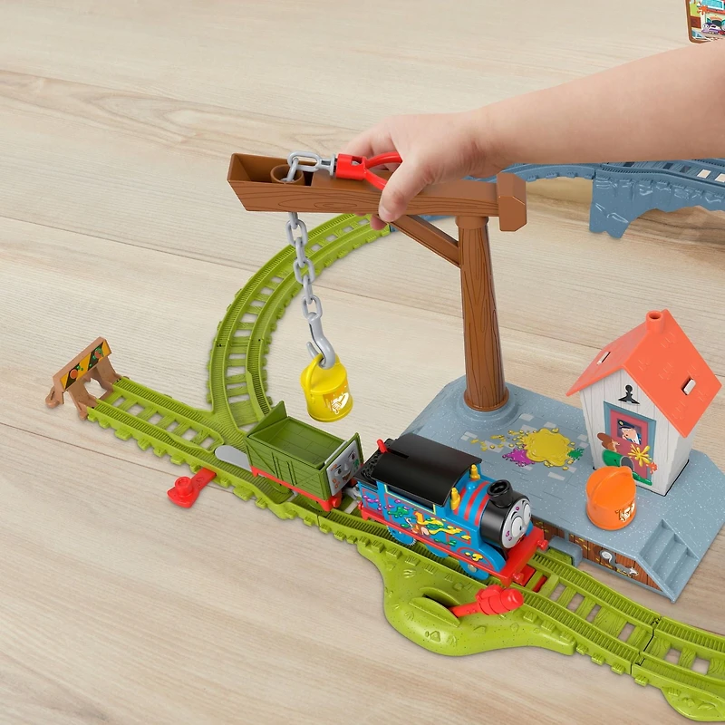 Thomas & Friends Paint Delivery Motorized Train and Track Set for Preschool Kids, Ages 3 years+