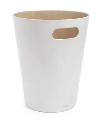 Umbra Woodrow Trash Can 2-Gallon (7.5 L) Capacity,White/Natural