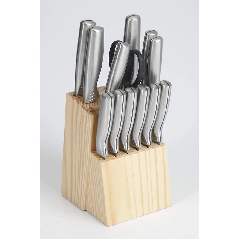 Oster Eckert 15 Piece Cutlery Set w/Pine Block