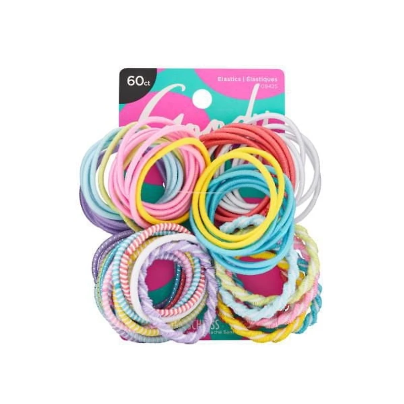 Goody Ouchless Styling Essentials Élastiques pour cheveux, enfants assortis - 60 Ct Goody Kids Elastics