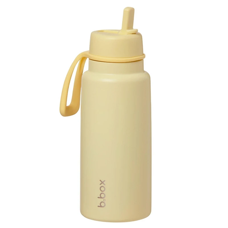 b.box - 34oz Insulated Flip Top Drink Tumbler with Straw Large and Durable Water Bottle for Teens & Adults Travel Water Bottle Triple Layer Insulation BPA Free 34oz