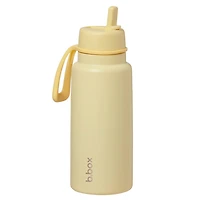 b.box - 34oz Insulated Flip Top Drink Tumbler with Straw Large and Durable Water Bottle for Teens & Adults Travel Water Bottle Triple Layer Insulation BPA Free 34oz