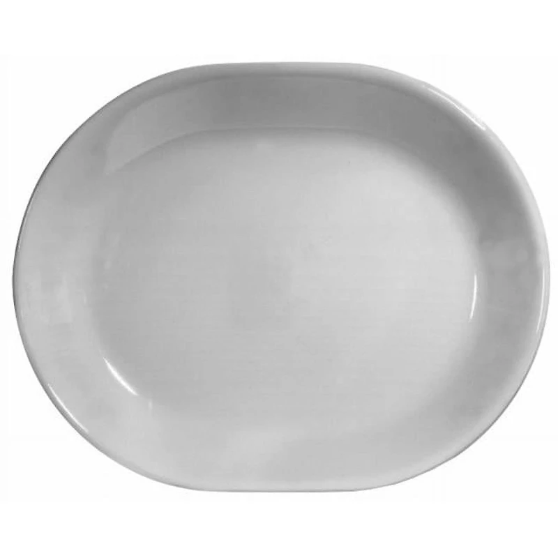 Corelle Winter Frost White 12.25" Glass Serving Platter, 12.25" Oval Serving Platter