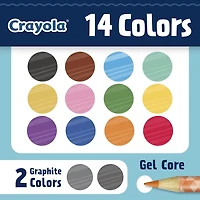 Sketch & Shade Doodle Pencils Crayola, boîte de 14 Hautement pigmentees crayons de couleur