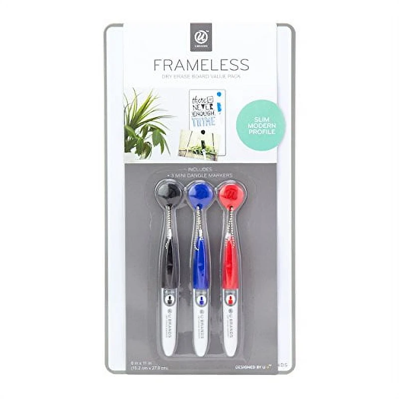 U Brands Frameless Dry Erase Board Value Pack