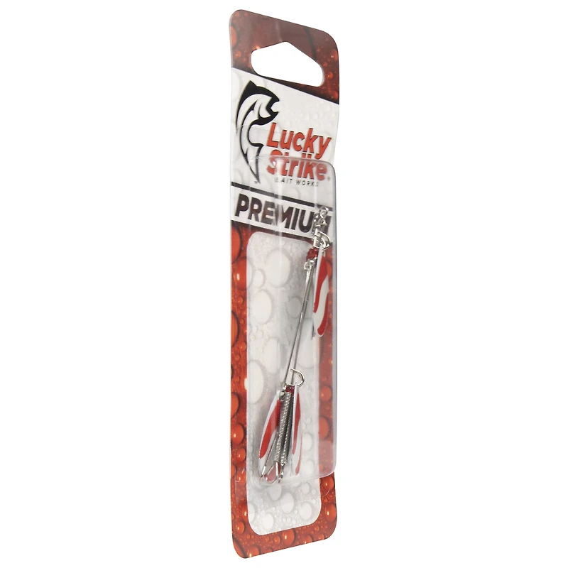 Lucky Strike Baitworks #3 Rouge et Blanc Double Cuillère Tournante - Lot de 3 - Cuillère de Pêche