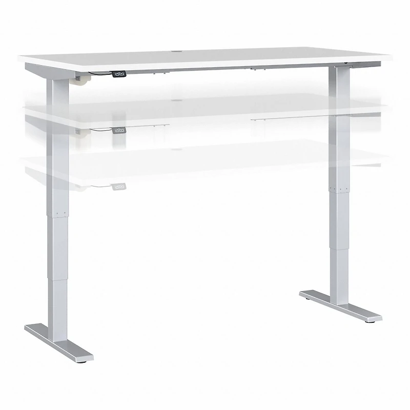 Bureau assis-debout électrique à hauteur réglable 60L x 30P Move 40 Series de Bush Business Furniture, blanc