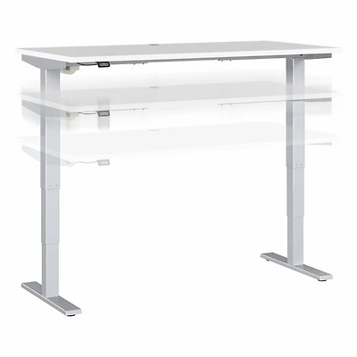 Bureau assis-debout électrique à hauteur réglable 60L x 30P Move 40 Series de Bush Business Furniture, blanc