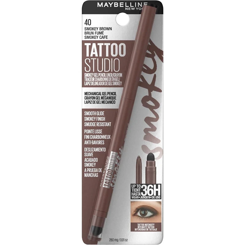 Maybelline Tattoo Studio Smokey Gel Pencil Eyeliner, Smokey Gel Pencil