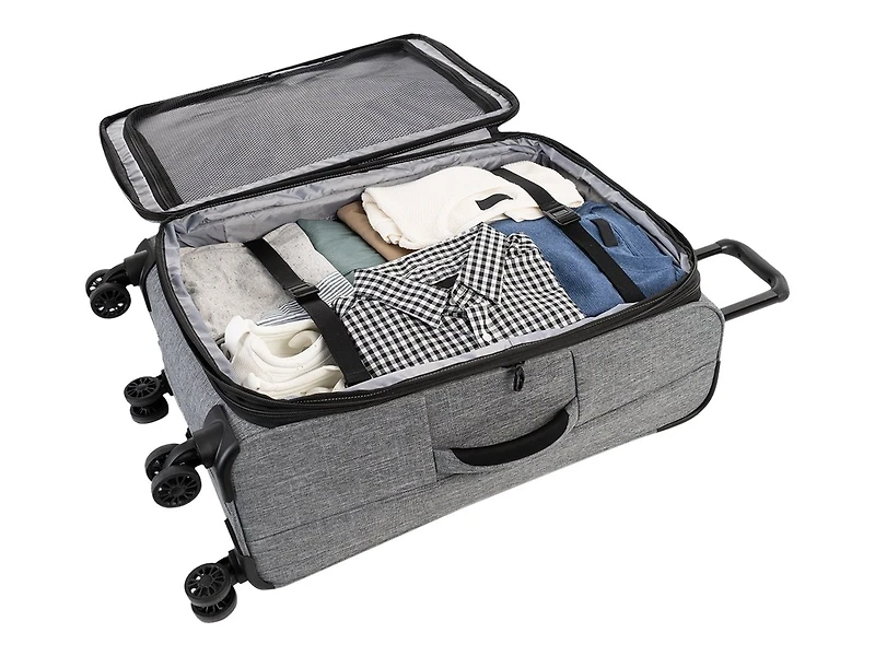 Swiss Mobility -YYZ Collection - SOFTSIDE LUGGAGE WITH DOUBLE 360-DEGREE SPINNER WHEELS - CHARCOAL